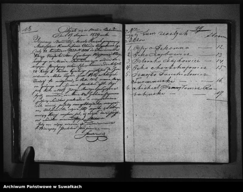 image.from.unit.number "Akta Urodzonych, Umarłych i Zaślubionych Urzędnika Stanu Cywilnego Wyznania Mojżeszowego Okręgu Bakałarzewo 1826"