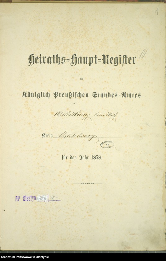 image.from.unit.number "Heiraths-Haupt Register Nr 1 - 21"