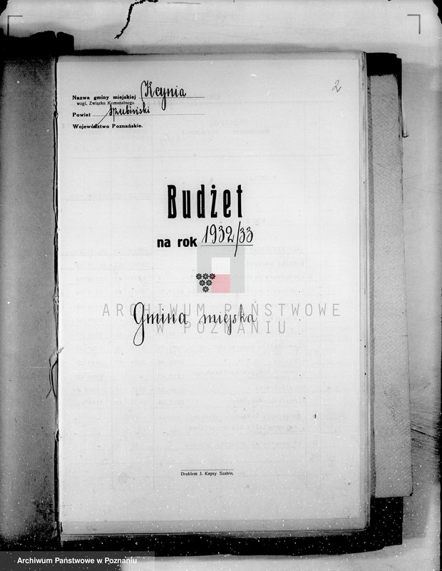 Obraz 6 z jednostki "Budżety i sprawy rachunkowe miasta Kcyni"