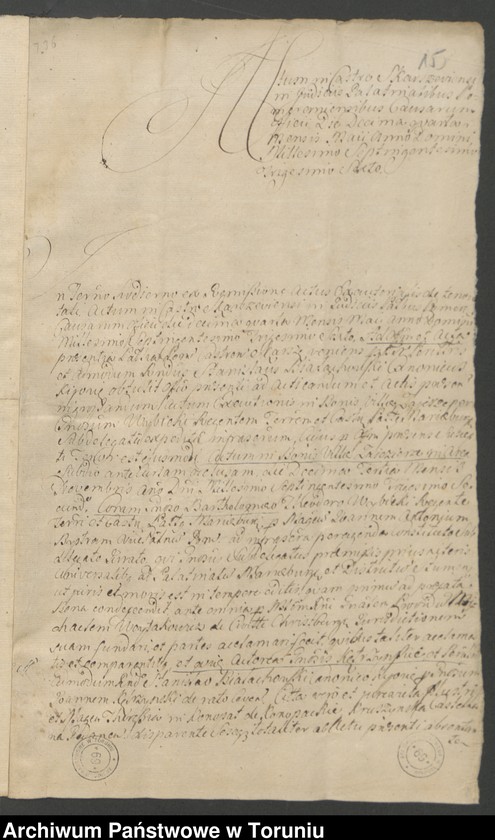 image.from.unit.number "Teresa z Konopackich Kruszyńska, kasztelanowa gdańska-akta procesowe przeciw księdzu Stanisławowi Białochoskiemu (Białochowski), kanonikowi kijowskiemu"