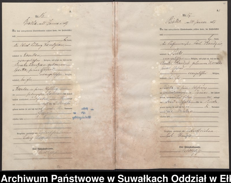 image.from.unit.number "[Geburts-Haupt-Register des Königlichen Preussischen Standes-Amtes Bialla Kreis Johannisburg]"