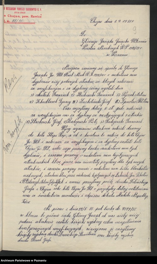 Obraz 14 z jednostki "Chojno, powiat Rawicz akta koła."