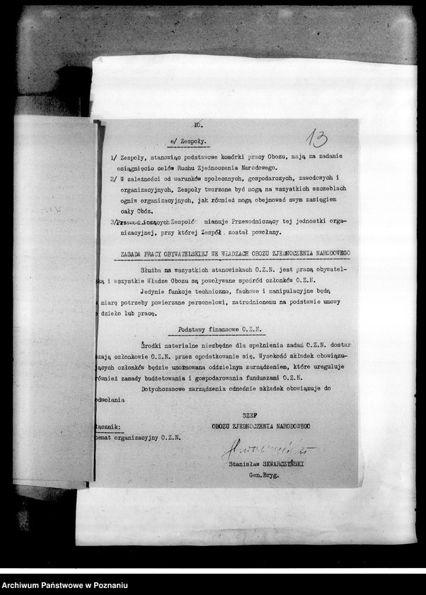 Obraz 16 z jednostki "Okólniki, instrukcje, wytyczne, korespondencja dotycząca urządzenia Zjazdów Obywatelskich, wyborów do samorządów terytorialnych oraz Zespołu Wielkopolskiego Posłów i Senatorów Obozu Zjednoczenia Narodowego: wykazy członków"