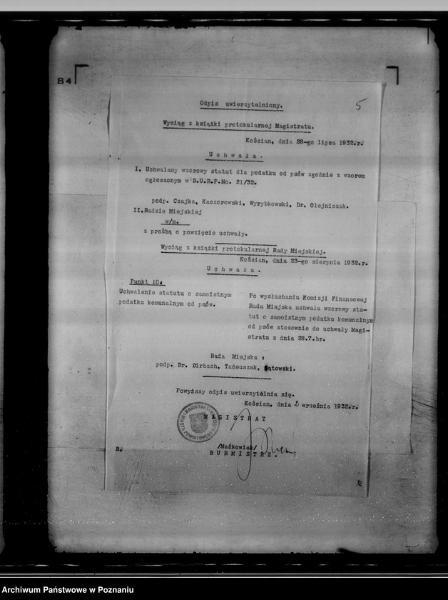 Obraz 9 z jednostki "Akta dotyczące miasta Kościan - daniny komunalne"