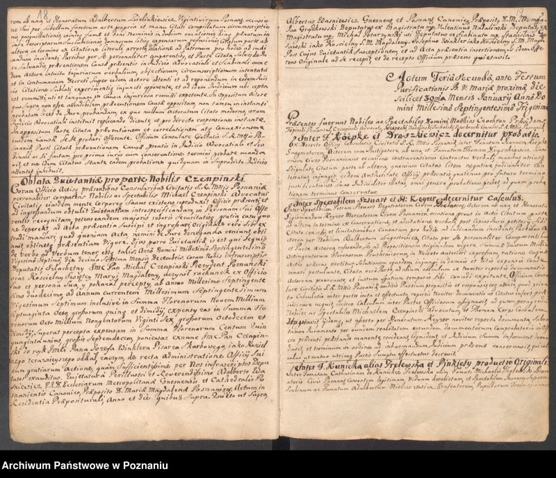 Obraz 15 z jednostki "Sub felici regimine nobilis et spectabilis domini Mathiae Czochron, notariatu excellentis et nobilis Joannis Barszczewski utriusque iuris doctoris, apostolici et officii praesentis notarii liber actorum officii consularis."