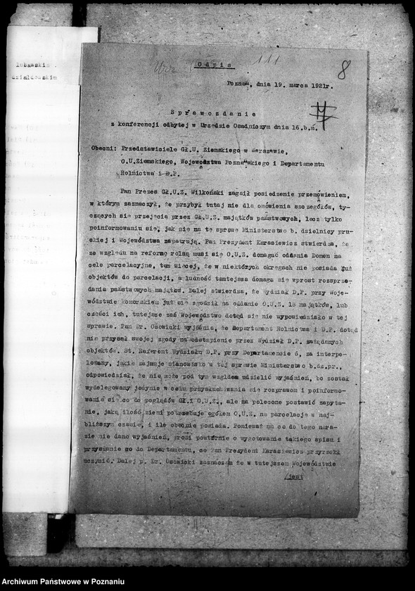 image.from.unit.number "Sprawy agrarnej reformy Urząd Osadniczy - organizacja"