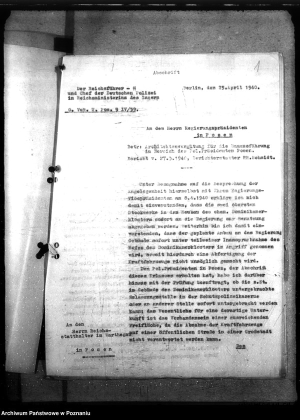 Obraz 5 z jednostki "Polizeidienststelle Dominikanerkloster, Posen"