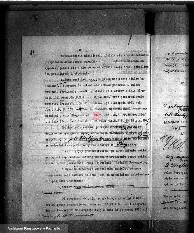 Obraz 15 z jednostki "Zatwierdzenie przemysłowego tartaku A. Mielżyńskiego w Borowej Karczmie, pow. leszczyński"