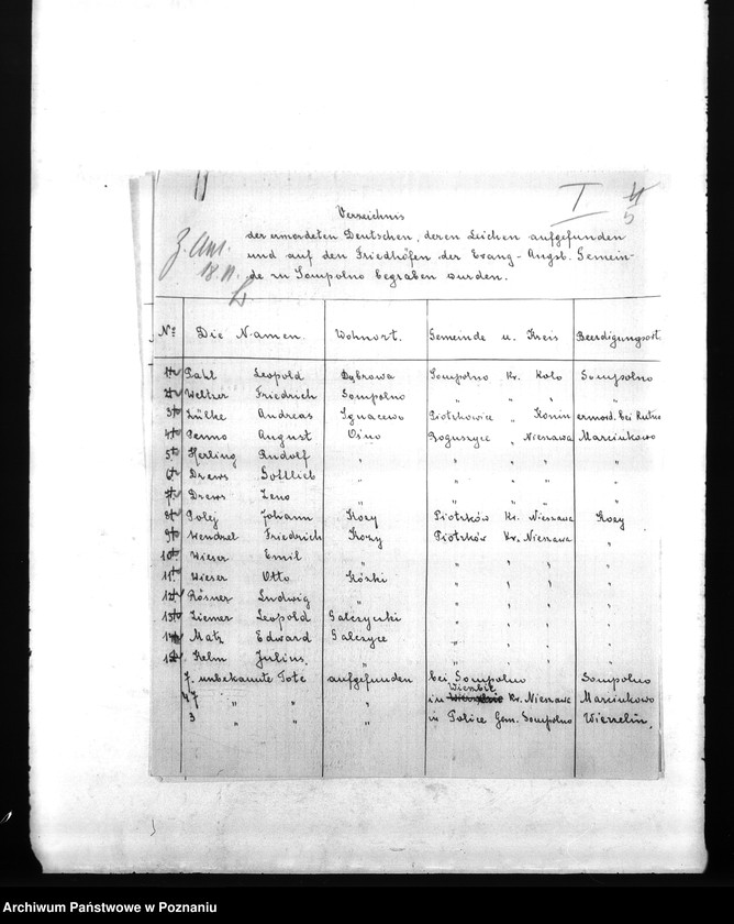 Obraz 9 z jednostki "Amtliche Meldungen Kreis Warthbrüchen (Koło)"