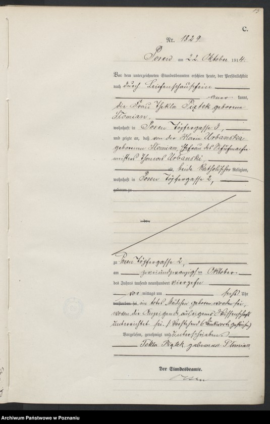 Obraz 15 z jednostki "Księga miejscowa zgonów tom V [Rejestr główny zgonów]"