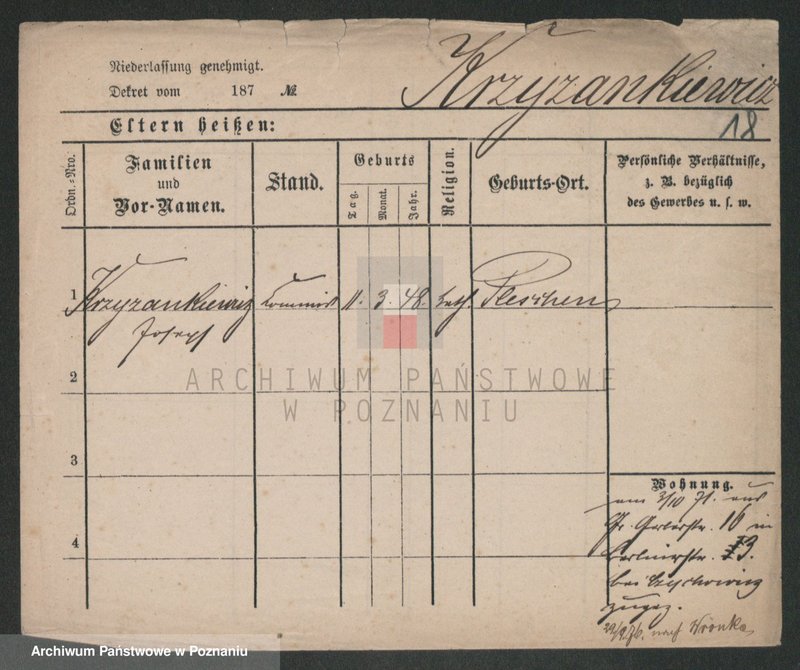 Obraz 18 z jednostki "Krzyżankiewicz - Kszyrski"