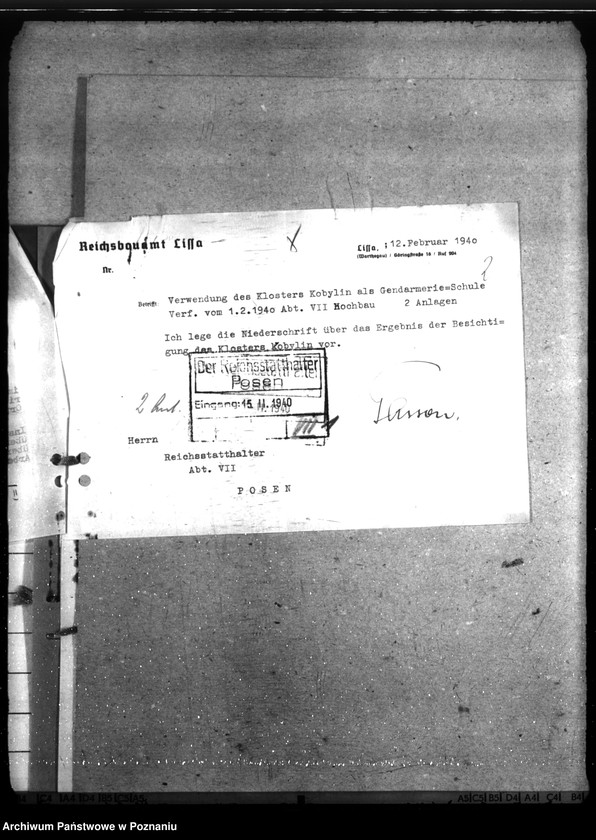 Obraz 6 z jednostki "Gendarmerie - Schule in Kobylin mit Gendarmerie - Abteilung mot. in Jarotschin überholt"