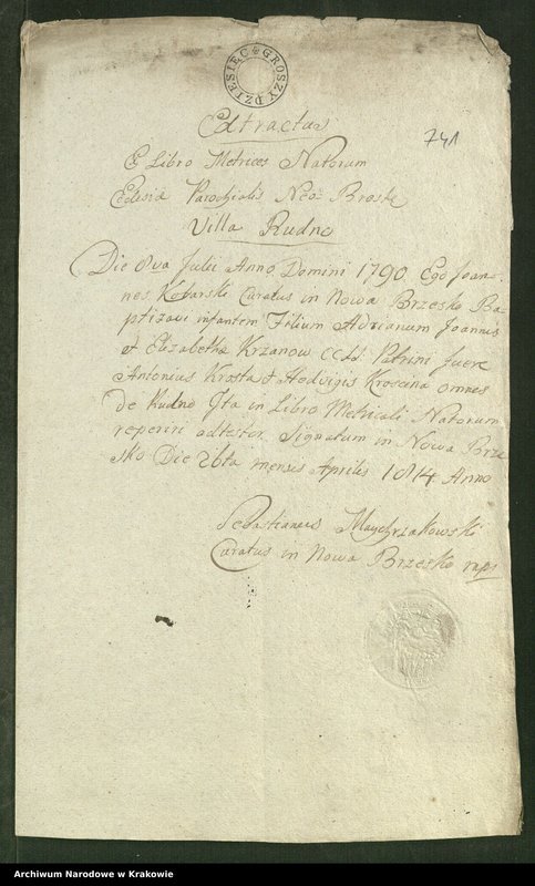 image.from.unit.number "Allegaty do małżeństw parafii Wawrzeńczyce"