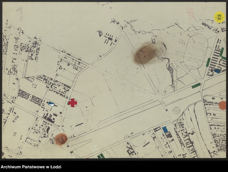 Obraz 2 z jednostki "Plan sytuacyjno-warstwicowy m. Łodzi. Sekcja NW32"