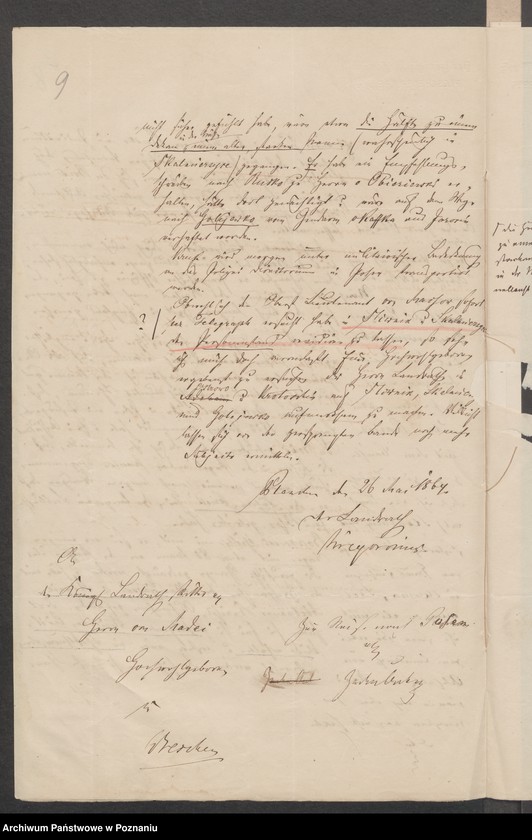 image.from.unit.number "Acta generalia des Oberpäsidialkommissars Landrat von Madai zu Kosten betreffend die Verfolgung der polnisch-revolutionären Umtriebe im Kreise Pleschen /Pleszew/."