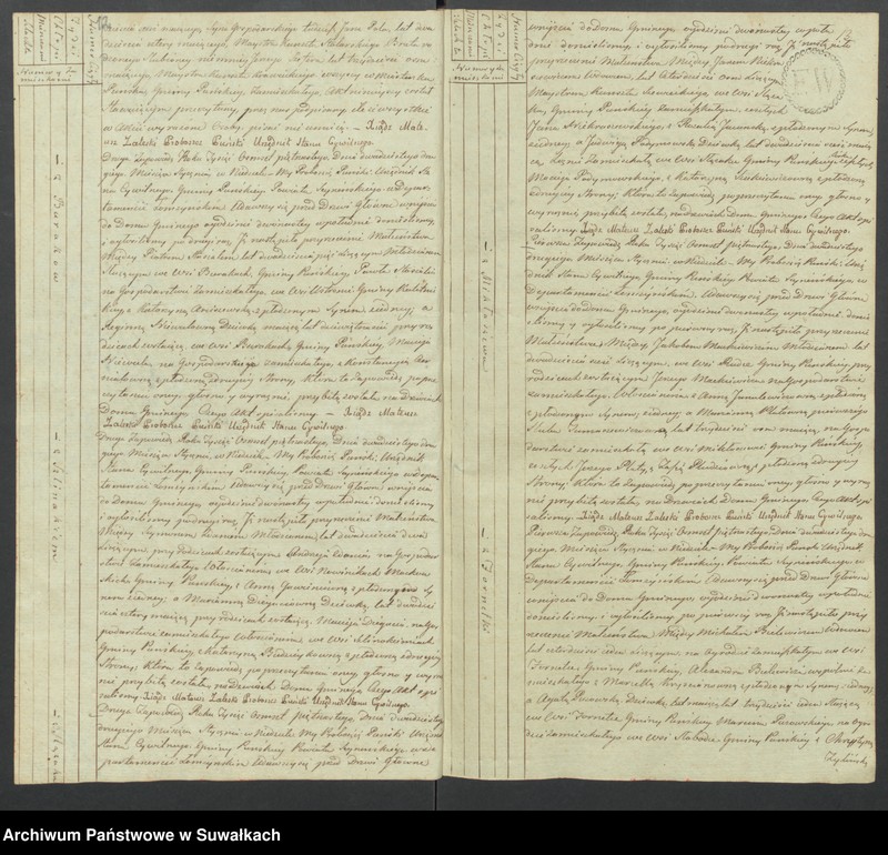 image.from.unit.number "Akta małżeńskie gminy puńskiey od pierwszego stycznia do dnia ostatniego grudnia 1815 roku."