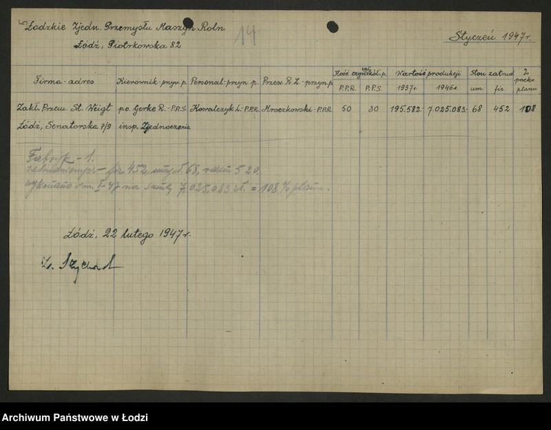 Obraz 6 z jednostki "Zjednoczenie Przemysłu Maszyn Rolniczych; protokół [narady], sprawozdania [z produkcji]"