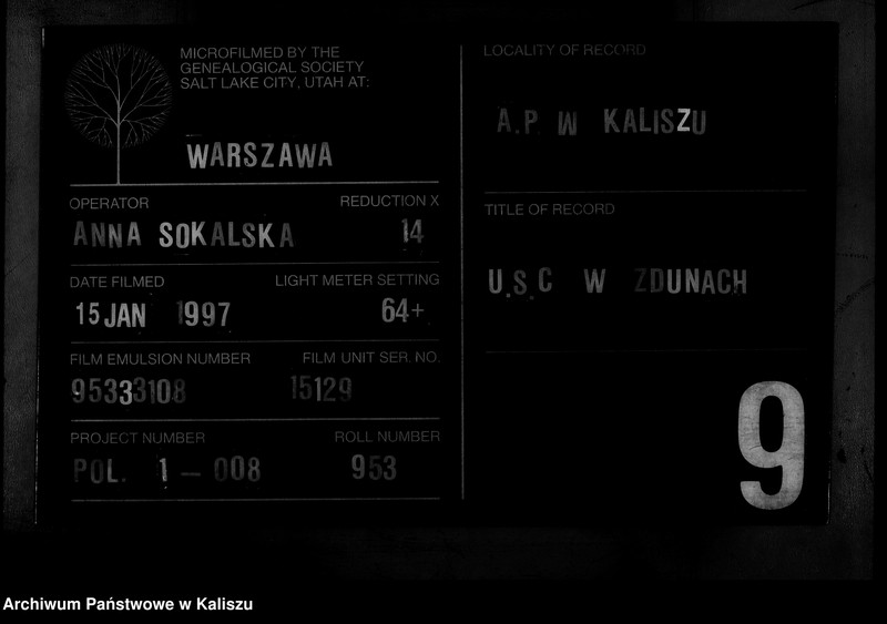 Obraz 1 z jednostki "[Księga zgonów]"