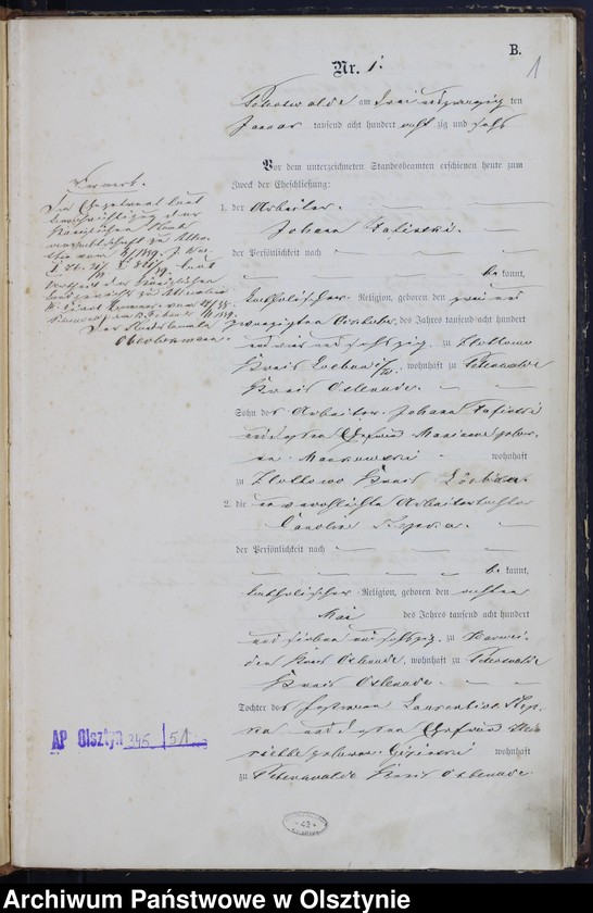 image.from.unit.number "Heiraths-Haupt-Register Nr 1 - 42"