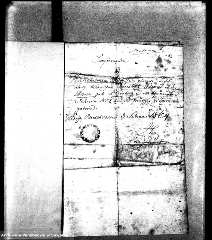 image.from.unit.number "Dokumenty k aktam o brakosočetavšichsja Evangeličesko-Augsburskogo Vižajnskogo Prichoda za 1868 god"