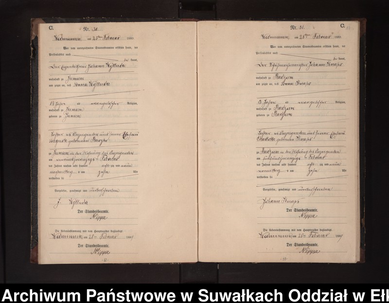 Obraz 20 z jednostki "Sterbe-Neben-Register des Preussischen Standes-Amtes Widminnen Kreis Loetzen"
