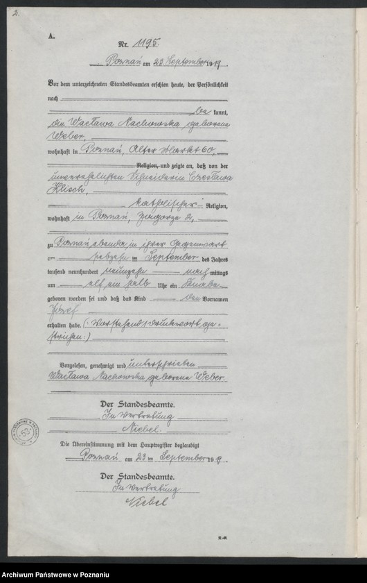 Obraz 4 z jednostki "Księga urodzeń odpis tom IV [Rejestr poboczny urodzeń]"