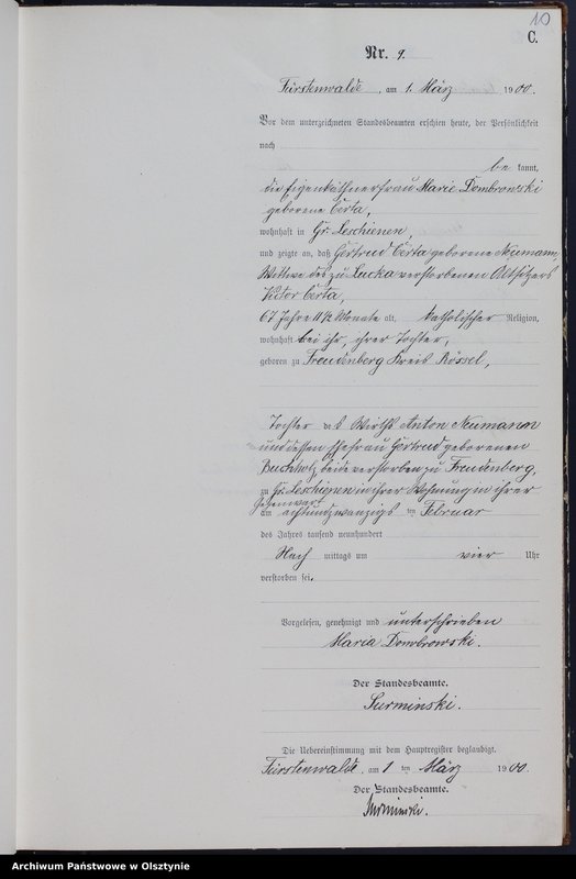 image.from.unit.number "Sterbe-Neben-Register Nr 1 - 69"