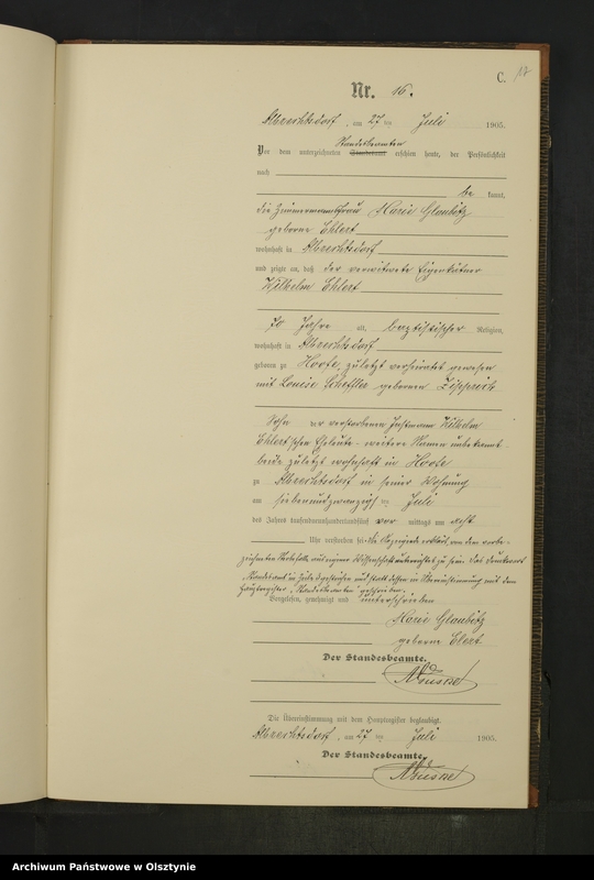 image.from.unit.number "Sterbe-Neben-Register Nr 1 - 25"