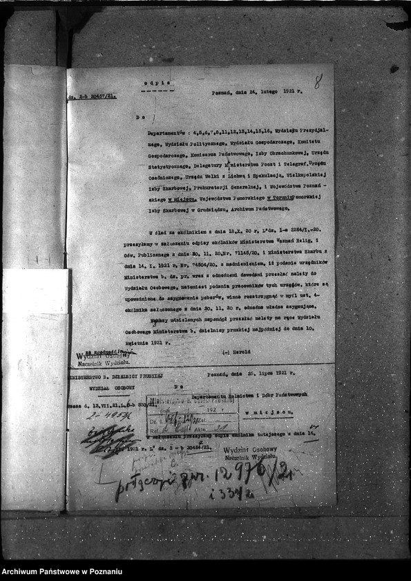 image.from.unit.number "Sprawy osobowe. Departament Rolnictwa i Dóbr Państwowych. Zapomogi szkolne"