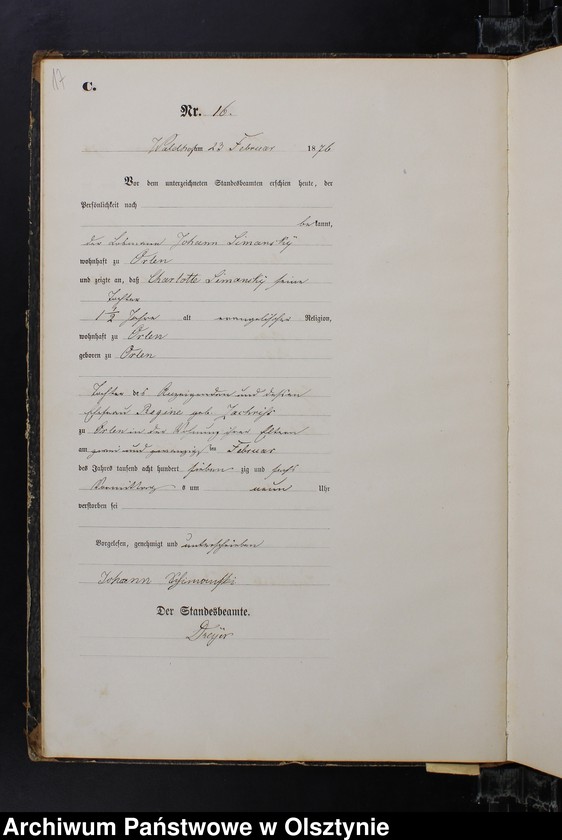 image.from.unit.number "Sterbe-Haupt-Register Nr 1 - 85"