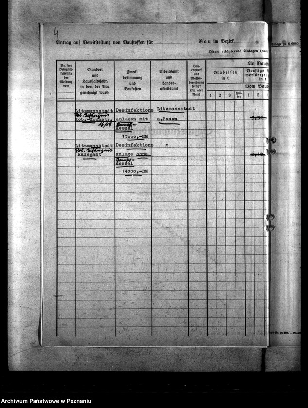 Obraz 9 z jednostki "Polizeigefängnisse - Litzmannstadt. Kutlausungsanlagen. Robert- Koch- Strasse, Radegast"