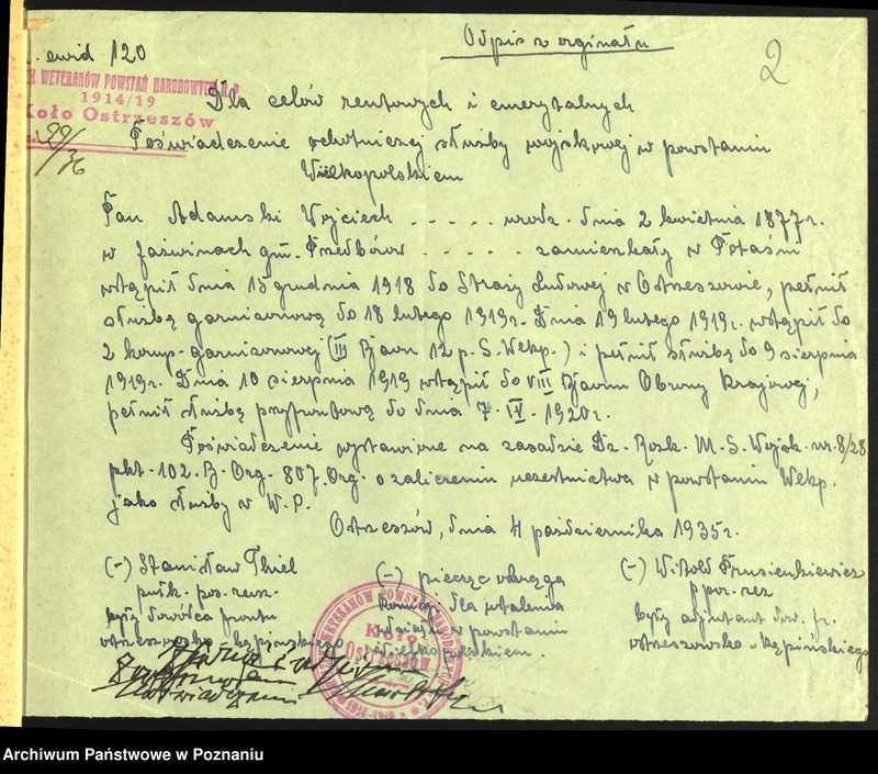 Obraz 5 z jednostki "Ostrzeszów, powiat Kępno - akta koła."