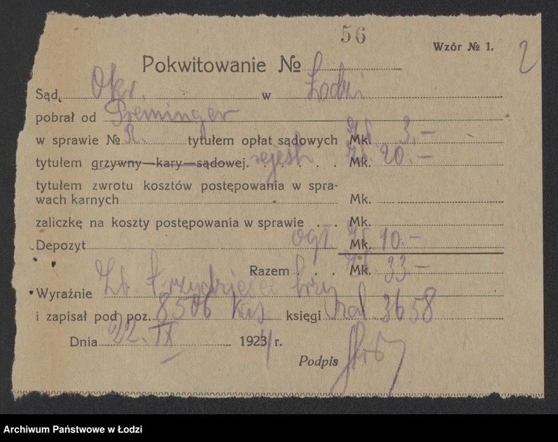 Obraz 4 z jednostki "Osłas Dawid Preminger – sprzedaż komisowa materiałów firmy „H. Teich i s-ka” w Krakowie oraz innych firm"