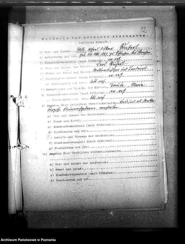 Obraz 16 z jednostki "Personalakte des Landesplaner, Ingenieur W. Richert (między innymi różne notatki)"