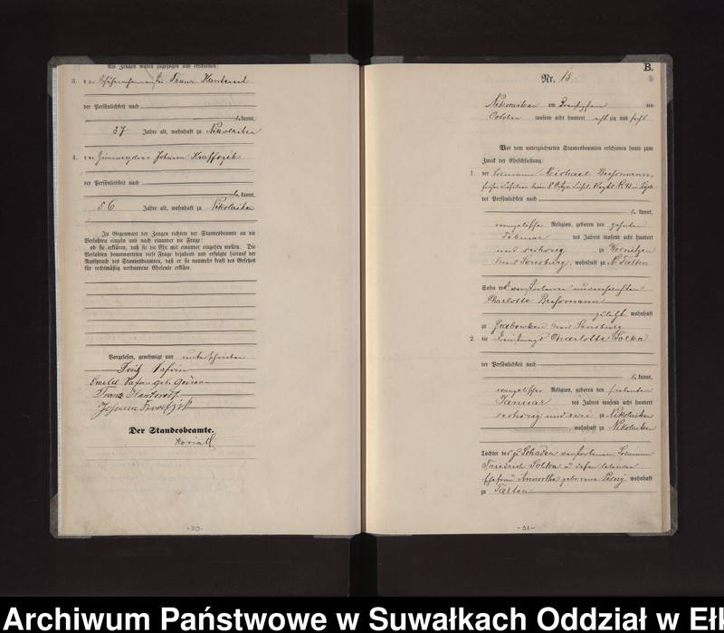 image.from.unit.number "Heiraths-Haupt-Register des Königlichen Preussischen Standes-Amtes Stadt Nikolaiken Kreis Sensburg"