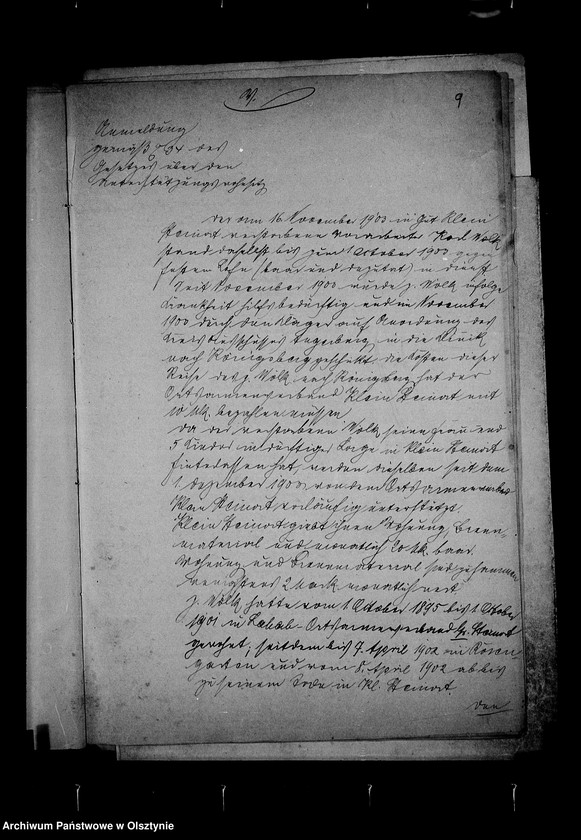 image.from.unit.number "/Akten der Verwaltungsstreitsache des Ortsarmenverbandes Kl. Steinort als Klägers wieder den Landarmenverband Kr. Angerburg als Beklagten/"
