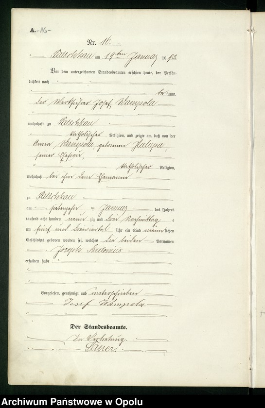 image.from.unit.number "Geburts-Haupt-Register des Standesamts Patschkau Stadt und Land pro 1893"