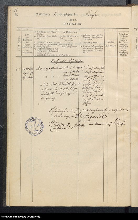 image.from.unit.number "Lagerbuch der evangelischen Kirchengemeinde Wartenburg"