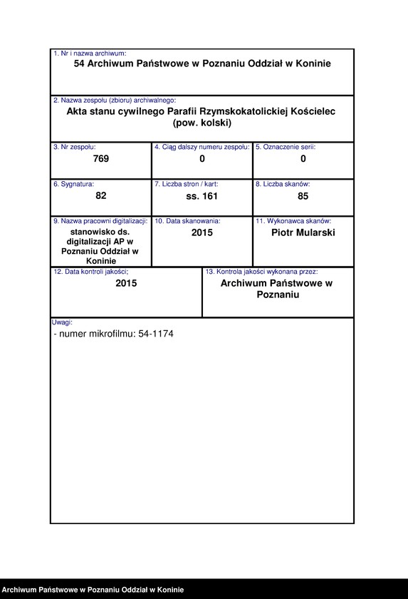 Obraz 1 z jednostki "Księga urodzeń, małżeństw, zgonów"