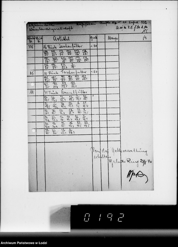 Obraz 18 z jednostki "Textil Waren Lieferscheine"