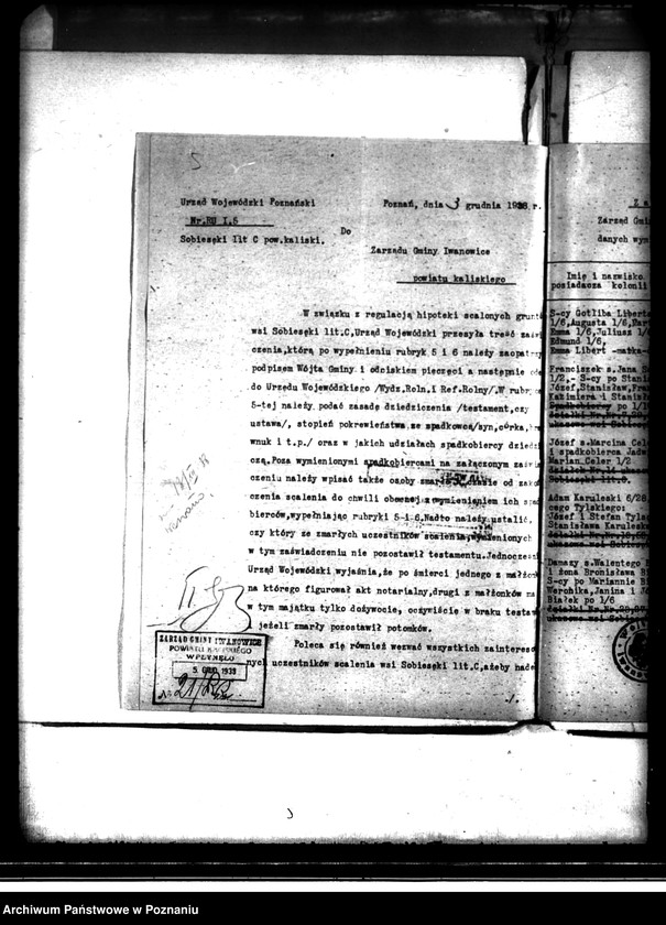 Obraz 9 z jednostki "Regulacja hipoteczna scalonych gruntów Sobiesęki powiatu kaliskiego"