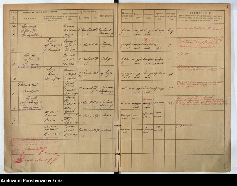 Obraz 3 z jednostki "[Księga ludności stałej m. Łodzi guberni piotrkowskiej nr domu 661-673]"