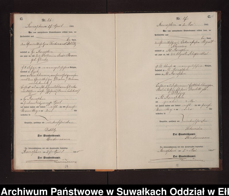 image.from.unit.number "Sterbe-Neben-Register des Preussischen Standes-Amtes Gr. Konopken Kreis Loetzen"