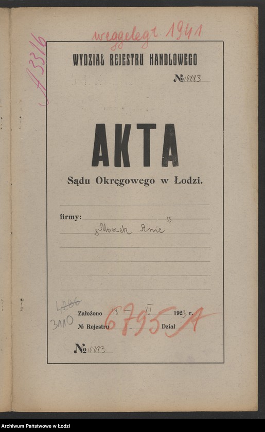Obraz 2 z jednostki "Moszek Anic – zakład krawiecki i sprzedaż ubrań"