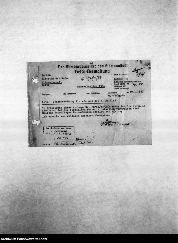 Obraz 17 z jednostki "Metall-Abteilung [Produkcja i zapotrzebowanie materiałów dla resortu pracy]"