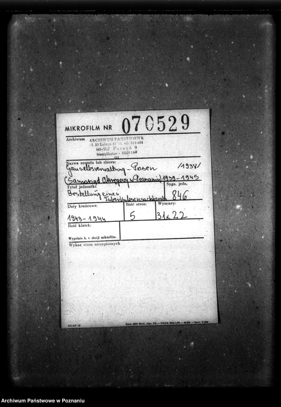 Obraz 2 z jednostki "Bestellung eines Tuberculosensachberaters."