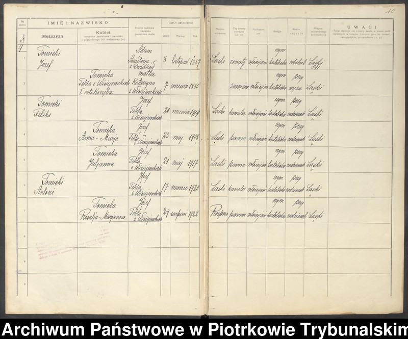 Obraz 8 z jednostki "[Księga ludności stałej wsi: Laski, Świerczyńsko]"