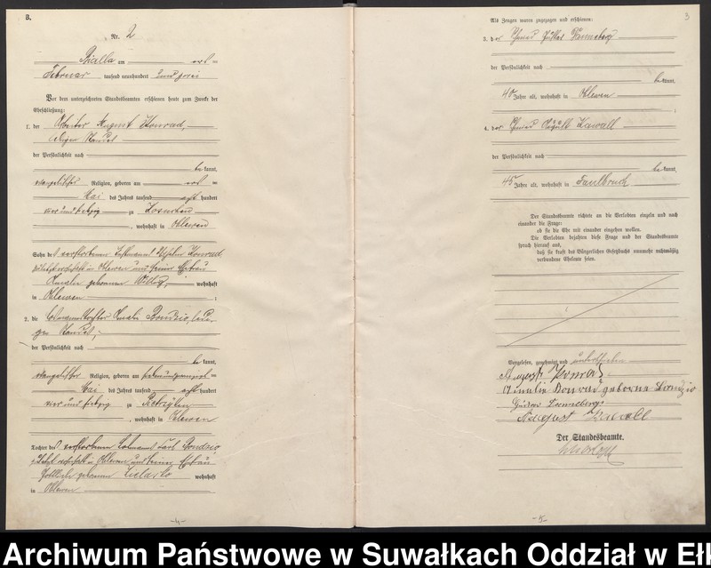 image.from.unit.number "Heiraths-Haupt-Register des Königlichen Preussischen Standes-Amtes Bialla Kreis Johannisburg"