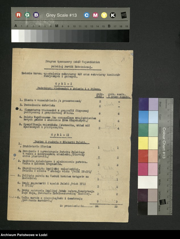 Obraz 2 z jednostki "[Wojewódzka Szkoła Partyjna Polskiej Partii Robotniczej] - programy i bibliografia"