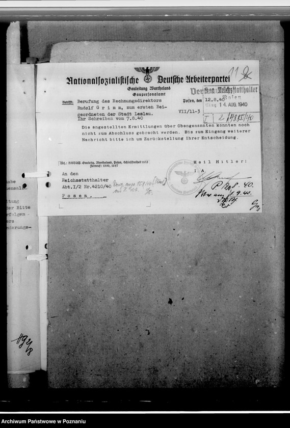 Obraz 16 z jednostki "Grimm, Rudolf - Bürgermeister in Leslau (Włocławek)"